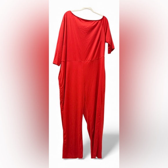 NWT XPLUSWEAR Elegant Red Jumpsuit - Picture 6 of 8